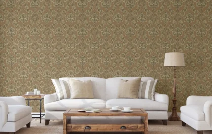Brown Embossed Wallpaper – 3D Floral (6808-4)